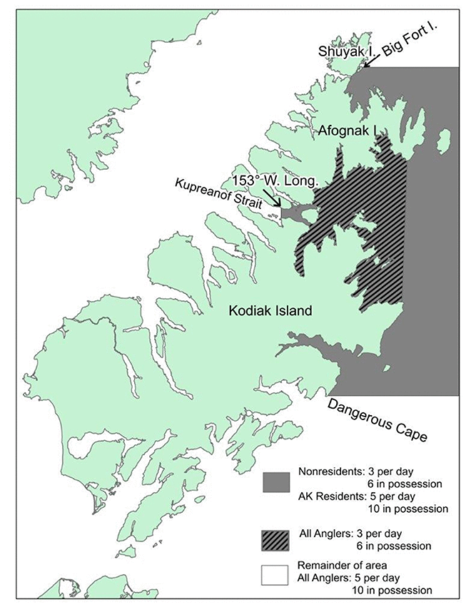 Eastern Afognak and Kodiak Islands Rockfish Limits Reduced for Nonresidents